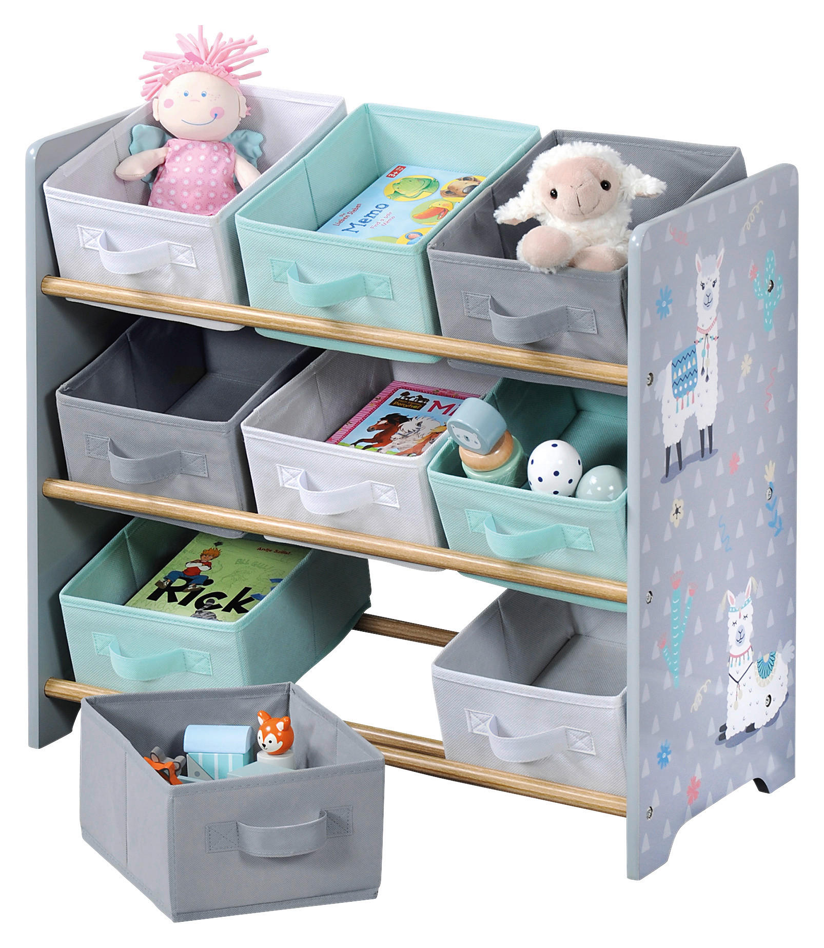 Kesper Aufbewahrungsregal Alpaka multicolor Holz B/H/T: ca. 65x60x30 cm Alpaka - multicolor (65,00/60,00/30,00cm) - Kesper