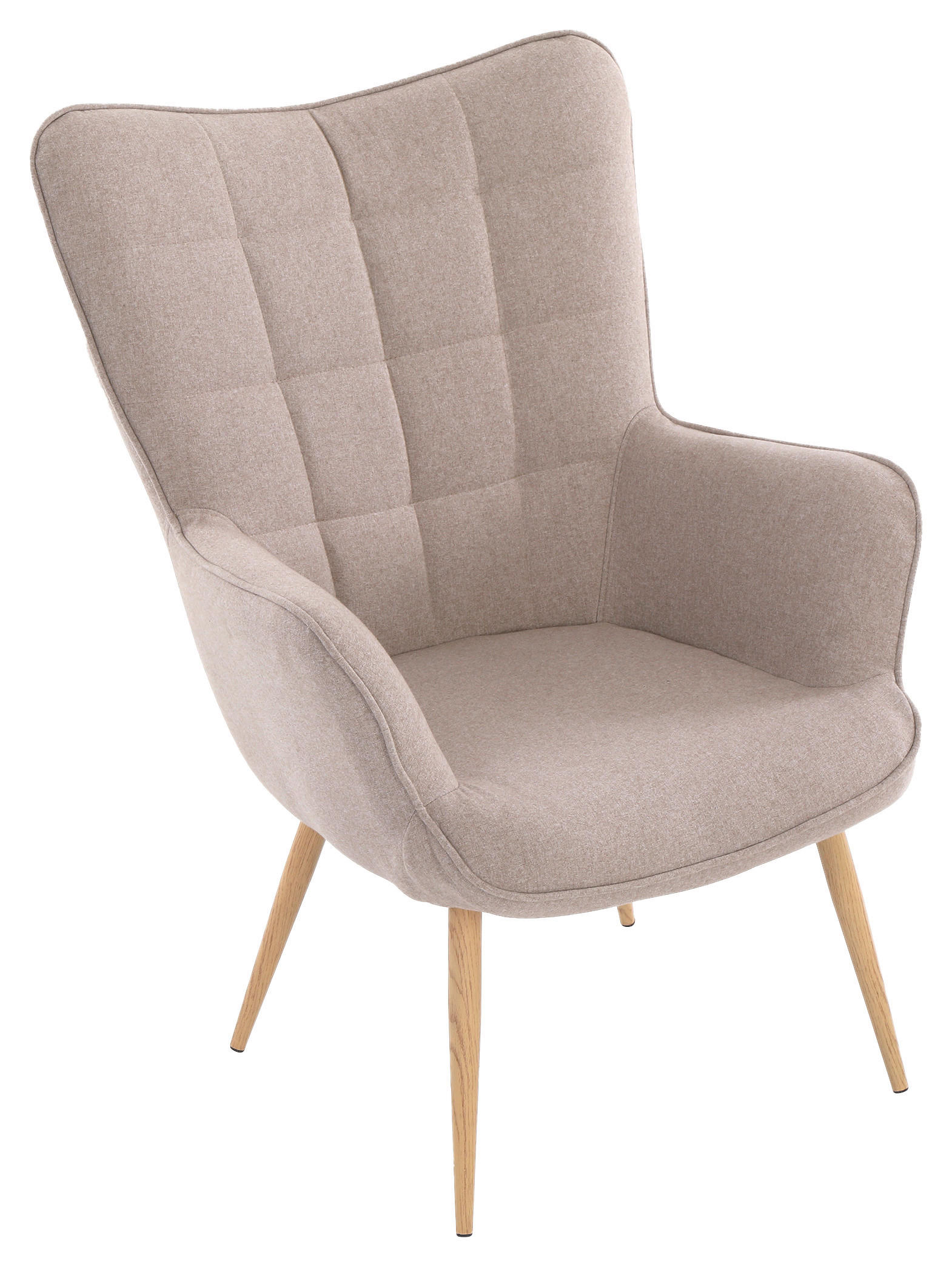 byLIVING Sessel UTA sand natur Stoff Metall B/H/T: ca. 72x97x80 cm UTA - sand/natur (72,00/97,00/80,00cm) - byLIVING