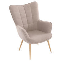 byLIVING Sessel UTA sand natur Stoff Metall B/H/T: ca. 72x97x80 cm UTA - sand/natur (72,00/97,00/80,00cm) - byLIVING