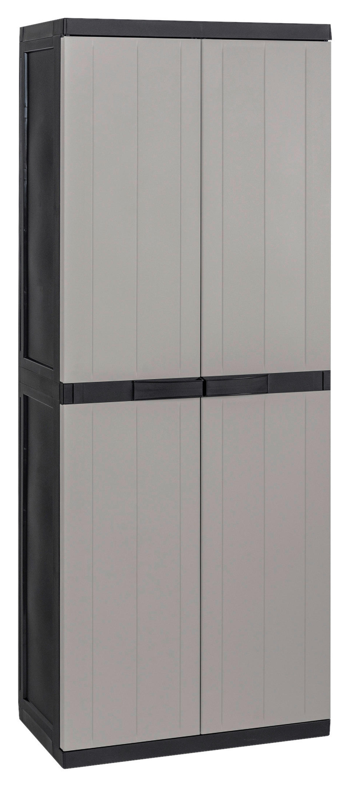 Toomax Kunststoffschrank grau B/H/T: ca. 64x165x37 cm Kunststoffschrank_Bios_Midi_hoch - schwarz/grau (64,00/165,00/37,00cm) - Toomax