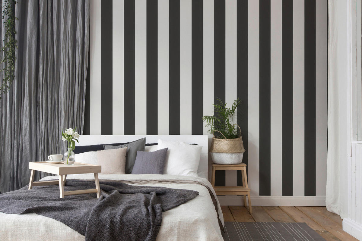A.S.Creation Vliestapete Black & White Streifen schwarz B/L: ca. 53x1005 cm Black & White - schwarz (53,00/1005,00cm) - A.S.Creation