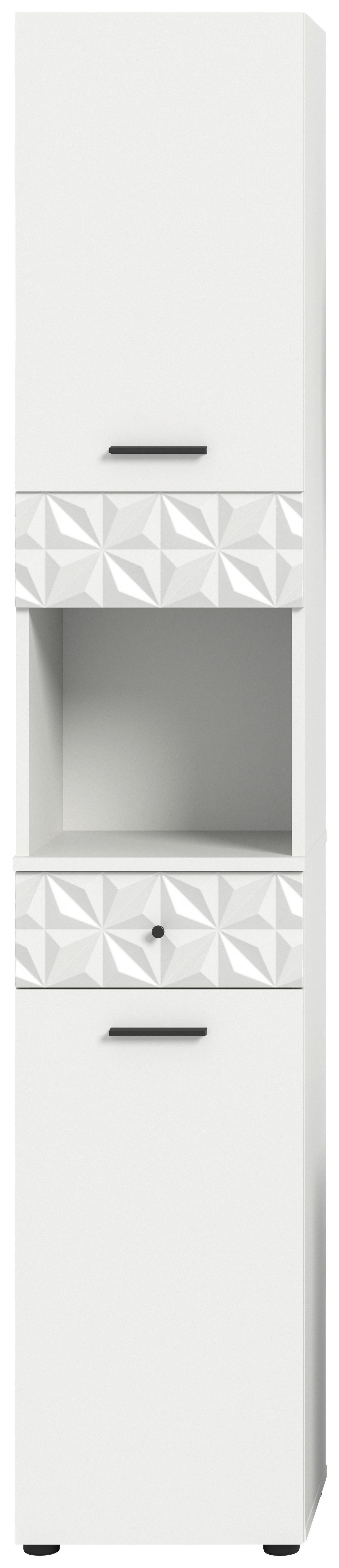 Hochschrank Prisma weiß B/H/T: ca. 35x187x34 cm Prisma - weiß (35,00/187,00/34,00cm) - xonox.home