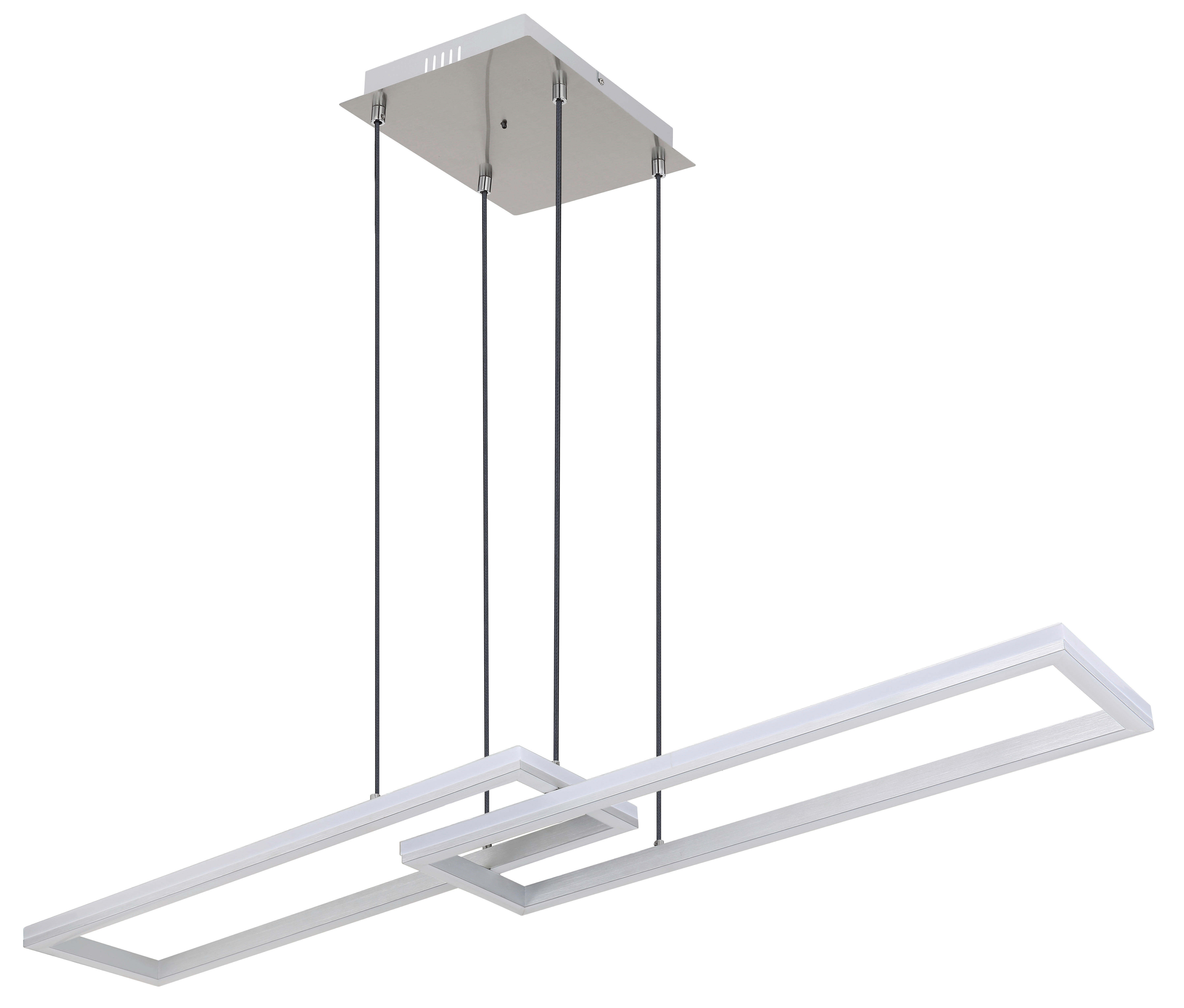 GLOBO LED-Pendelleuchte Salmos 67209-45H Silbergrau Aluminium Kunststoff B/H: ca. 120x26 cm Salmos - Silbergrau (120,00/26,00cm) - GLOBO