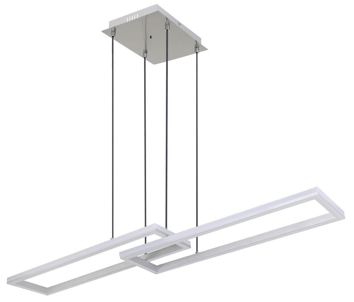 GLOBO LED-Pendelleuchte Salmos 67209-45H Silbergrau Aluminium Kunststoff B/H: ca. 120x26 cm Salmos - Silbergrau (120,00/26,00cm) - GLOBO