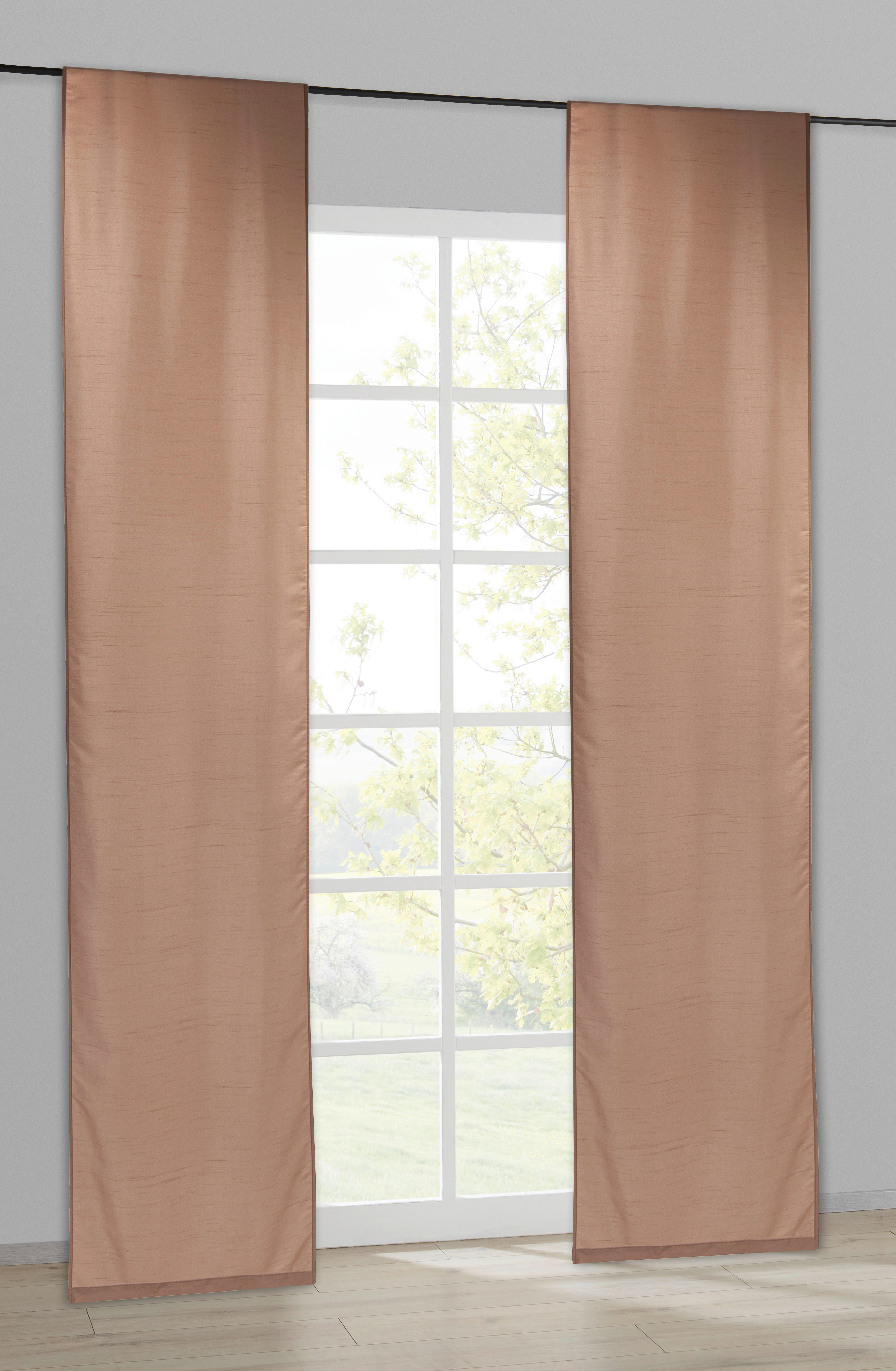 Schiebevorhang Uni café au lait B/L: ca. 60x245 cm Uni - café au lait (60,00/245,00cm)
