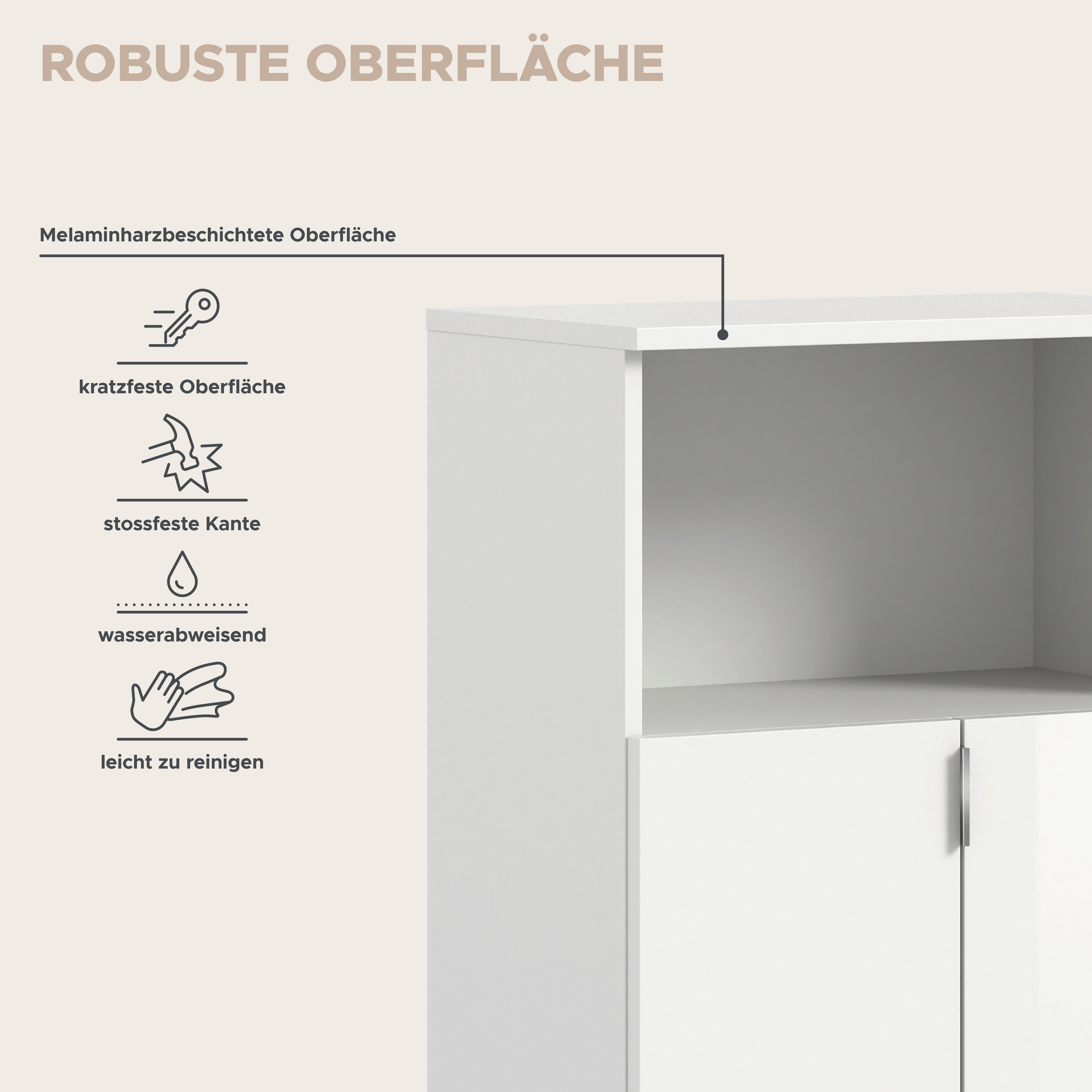 Garderobe PROJEKT X weiß weiß Hochglanz B/H/T: ca. 111x191x37 cm PROJEKT X - weiß (111,00/191,00/37,00cm) - xonox.home