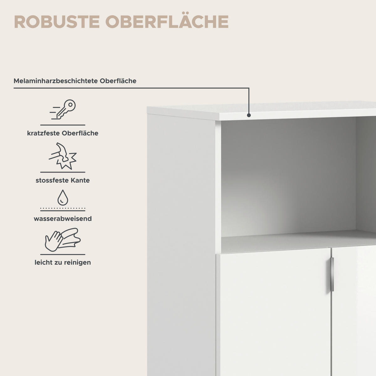 Garderobe PROJEKT X weiß weiß Hochglanz B/H/T: ca. 111x191x37 cm PROJEKT X - weiß (111,00/191,00/37,00cm) - xonox.home