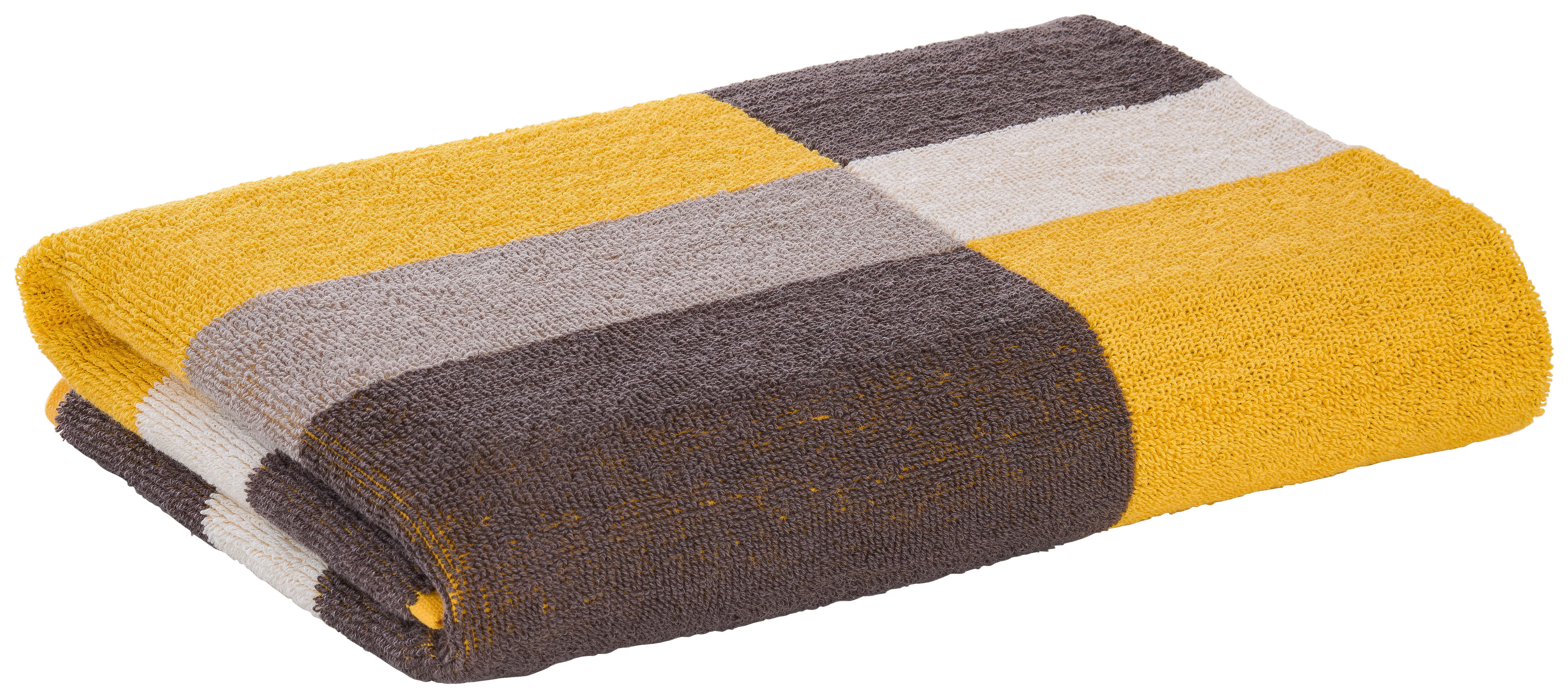 Duschtuch Duschtuch_Jacquard Karo - gelb (70,00/140,00cm)