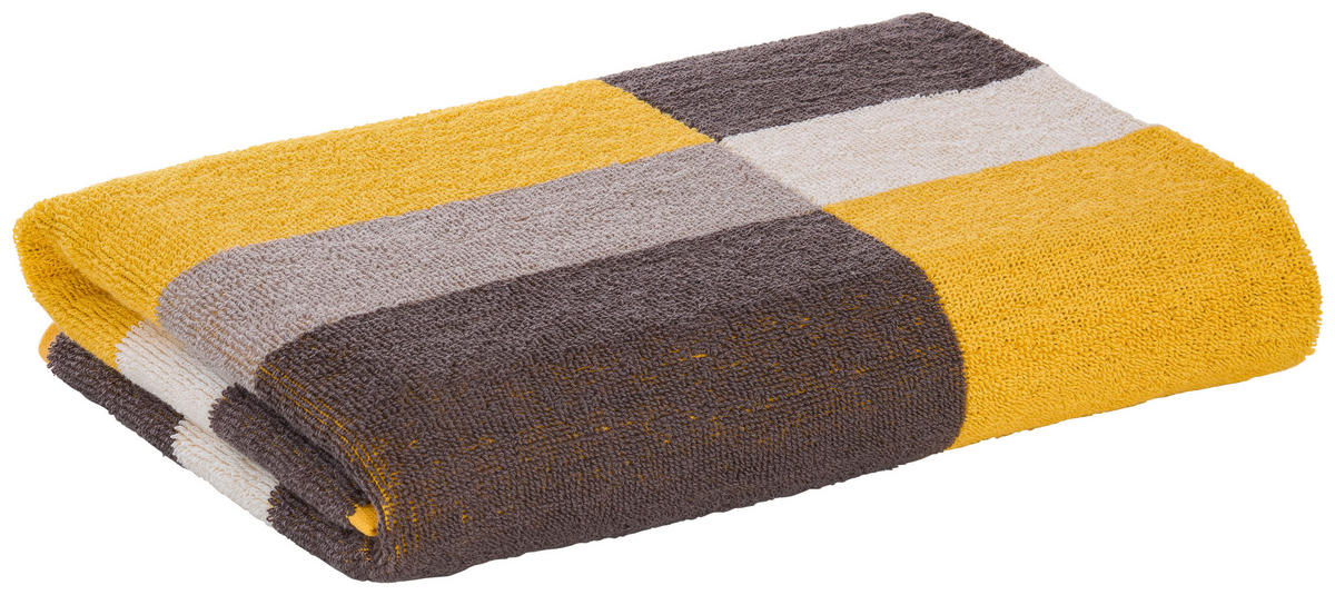 Duschtuch Duschtuch_Jacquard Karo - gelb (70,00/140,00cm)
