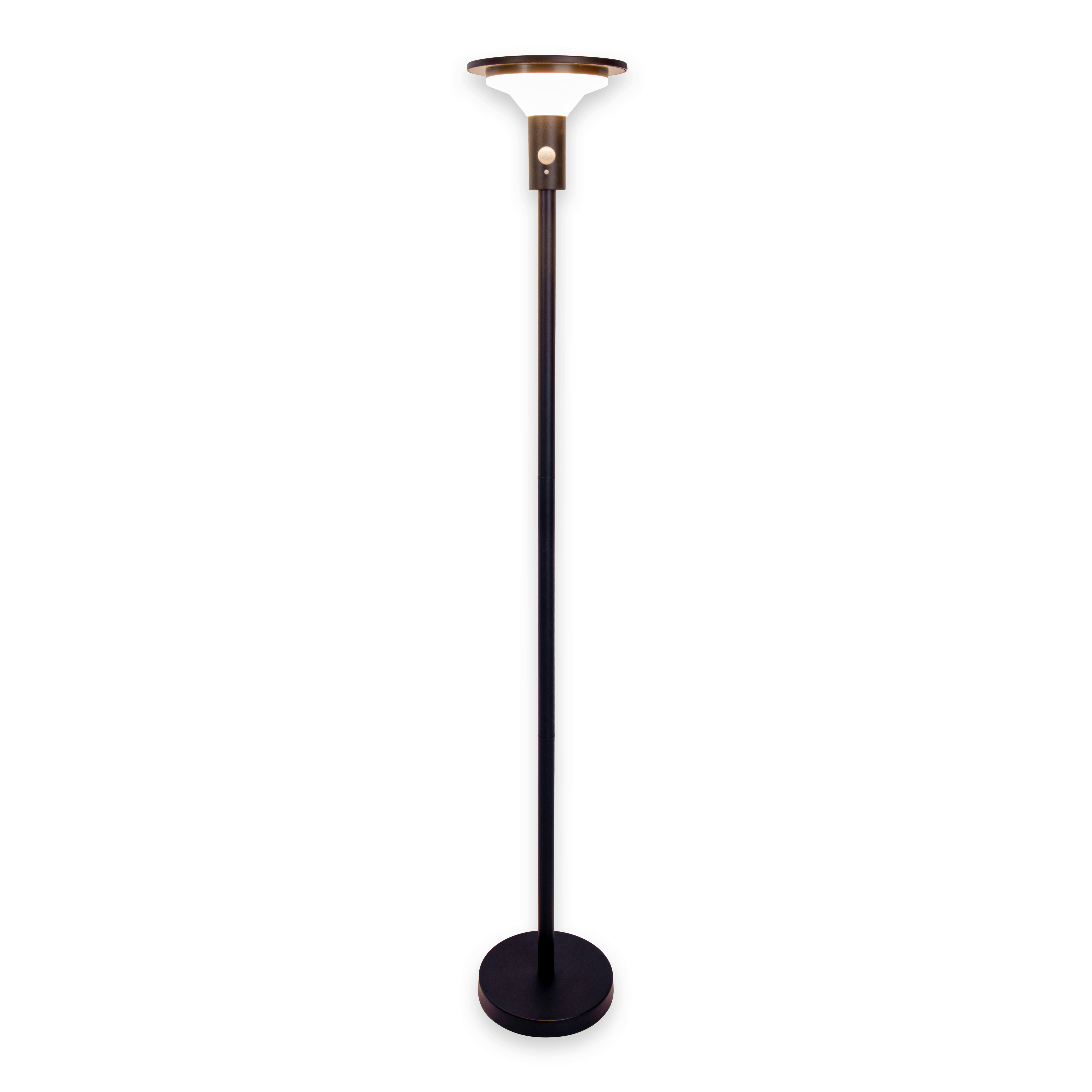 LED-Solarleuchte 2071622 schwarz Edelstahl Kunststoff H/D: ca. 140x21 cm LED Solarstehleuchte "NORA" - schwarz (21,00/140,00cm) - Näve Leuchten