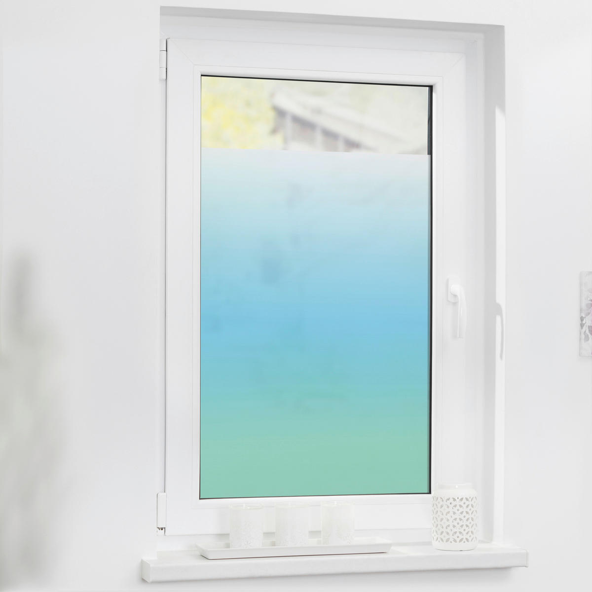 LICHTBLICK Fensterfolie Ombre  Ombre petrol B/L: ca. 100x100 cm Ombre - petrol (100,00/100,00cm) - LICHTBLICK