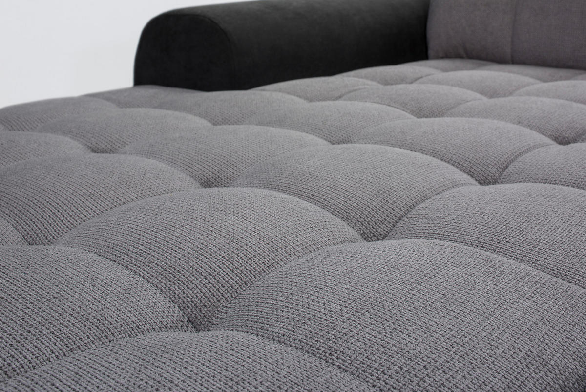Wohnlandschaft Edard new schwarz grau B/H/T: ca. 348x85x197 cm Edard new - schwarz/Chrom (348,00/85,00/197,00cm)