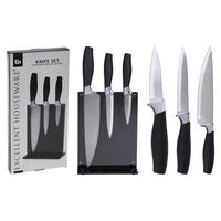 Messerset schwarz Edelstahl 4 tlg. Messerset_3tlg. - schwarz