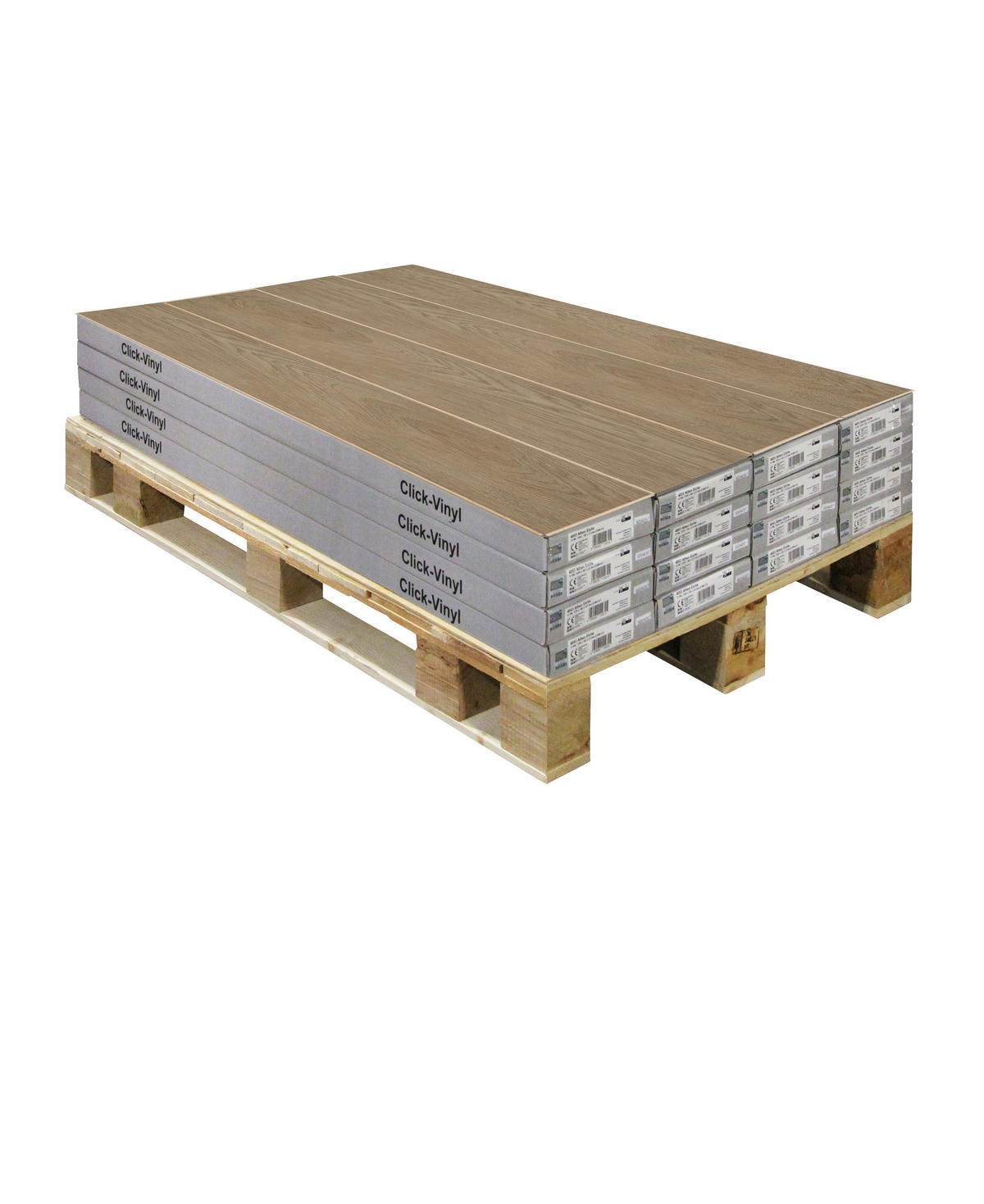 Click-Vinylboden Eiche natur ca. 3,109 m² im Paket  B/L: ca. 18,2x122 cm pro Paket Eiche natur ca. 3,109 m² im Paket - (18,20/122,00cm)