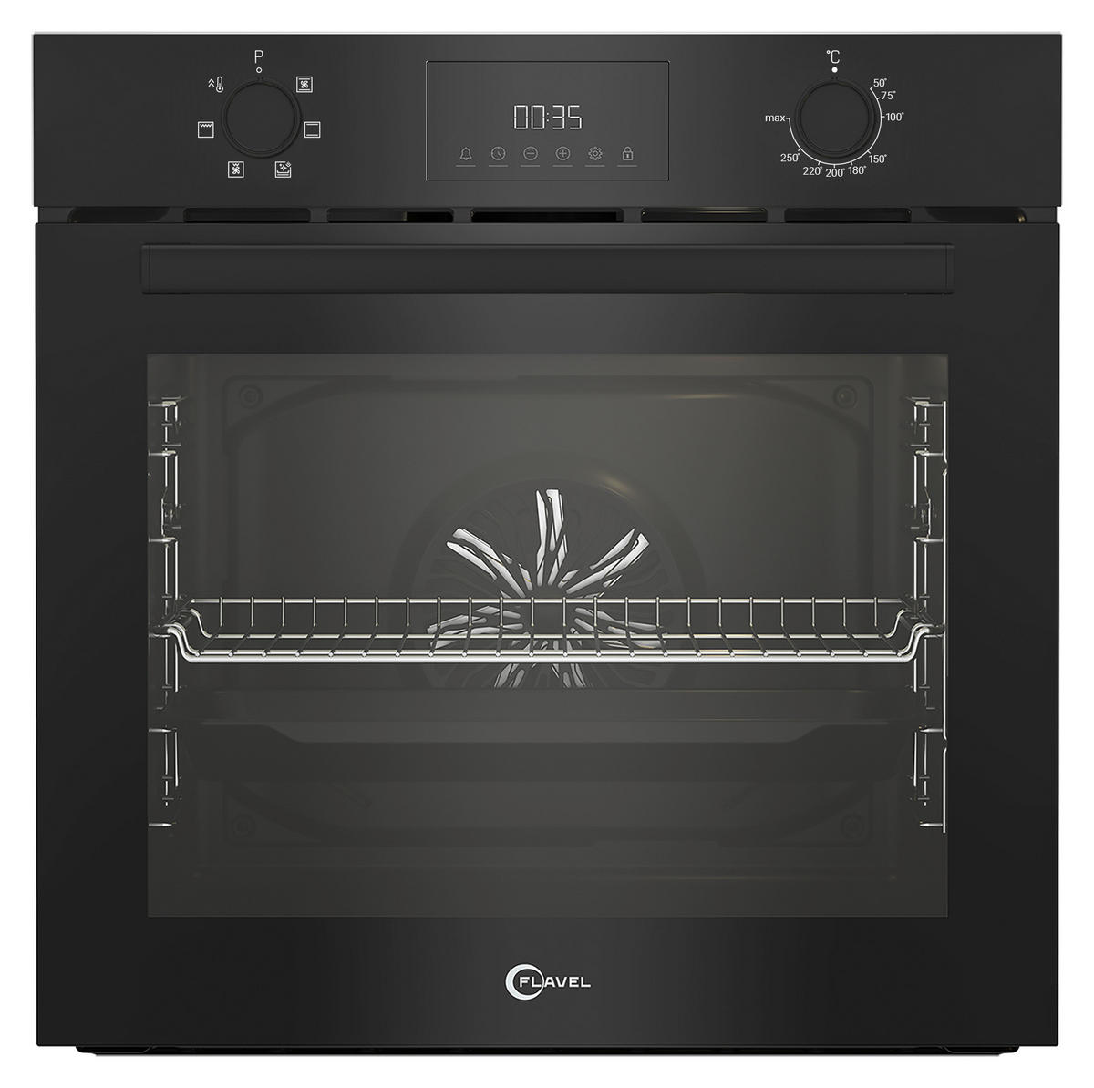 FLAVEL Einbaubackofen FLIE22300BRX schwarz B/H/T: ca. 59,4x59,5x56,7 cm FLIE22300BRX - schwarz (59,40/59,50/56,70cm) - FLAVEL