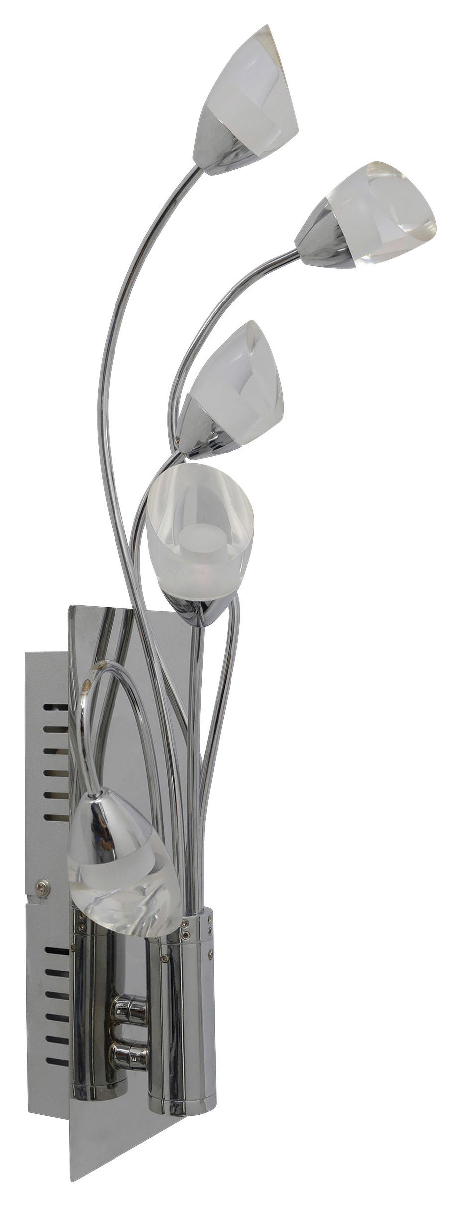 Näve Leuchten LED-Leuchten 1235142 Chrom Kunststoff Metall B/H/T: ca. 12x50x15 cm 5 Brennstellen Shinny - Chrom (12,00/50,00/15,00cm) - Näve Leuchten