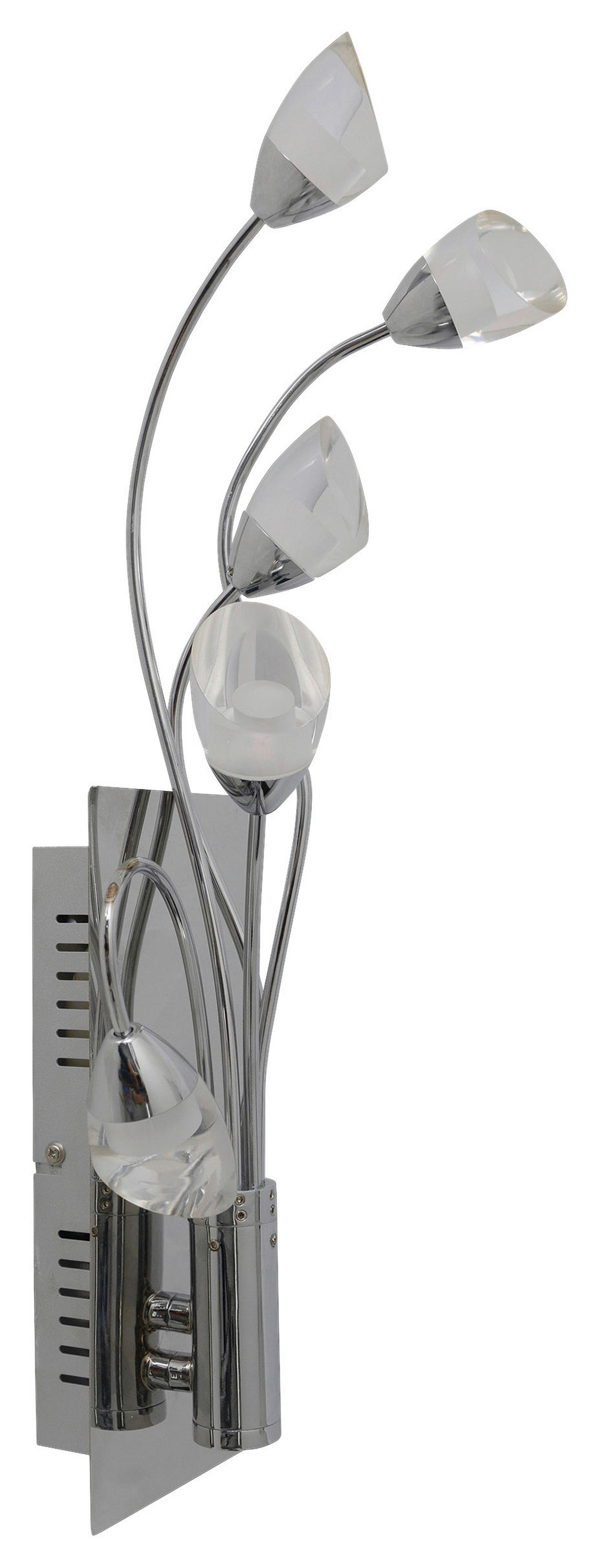 Näve Leuchten LED-Leuchten 1235142 Chrom Kunststoff Metall B/H/T: ca. 12x50x15 cm 5 Brennstellen Shinny - Chrom (12,00/50,00/15,00cm) - Näve Leuchten