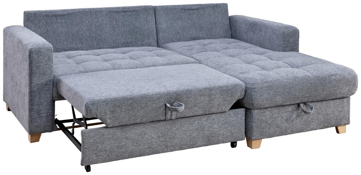 Funktionsecke Split grau Microfaser B/H/T: ca. 224x91x168 cm Split - Eiche/grau (224,00/91,00/168,00cm)