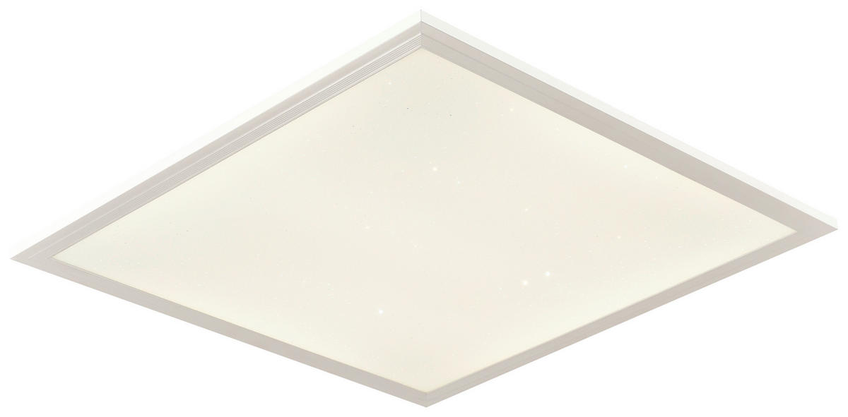 Deckenleuchte weiß Metall Kunststoff B/H/L: ca. 39,5x6,5x39,5 cm LED-Panel_Starry_Plan - weiß (39,50/39,50/6,50cm)