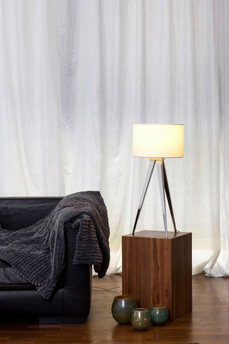 Näve Leuchten Hockerleuchte NV3134323 weiß Holz Stoff H/D: ca. 62x28 cm 1 Brennstellen Tripod - weiß (28,00/62,00cm) - Näve Leuchten