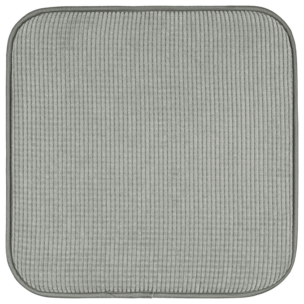 Sitzkissen Stuhlkissen_Waffelstruktur 38x38x4 - silber (38,00/38,00/2,00cm)