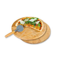 Kesper Pizzateller braun Bambus B/H/L: ca. 32x32x4 cm Pizzateller_3erSet - braun (4,00/32,00/32,00cm) - Kesper