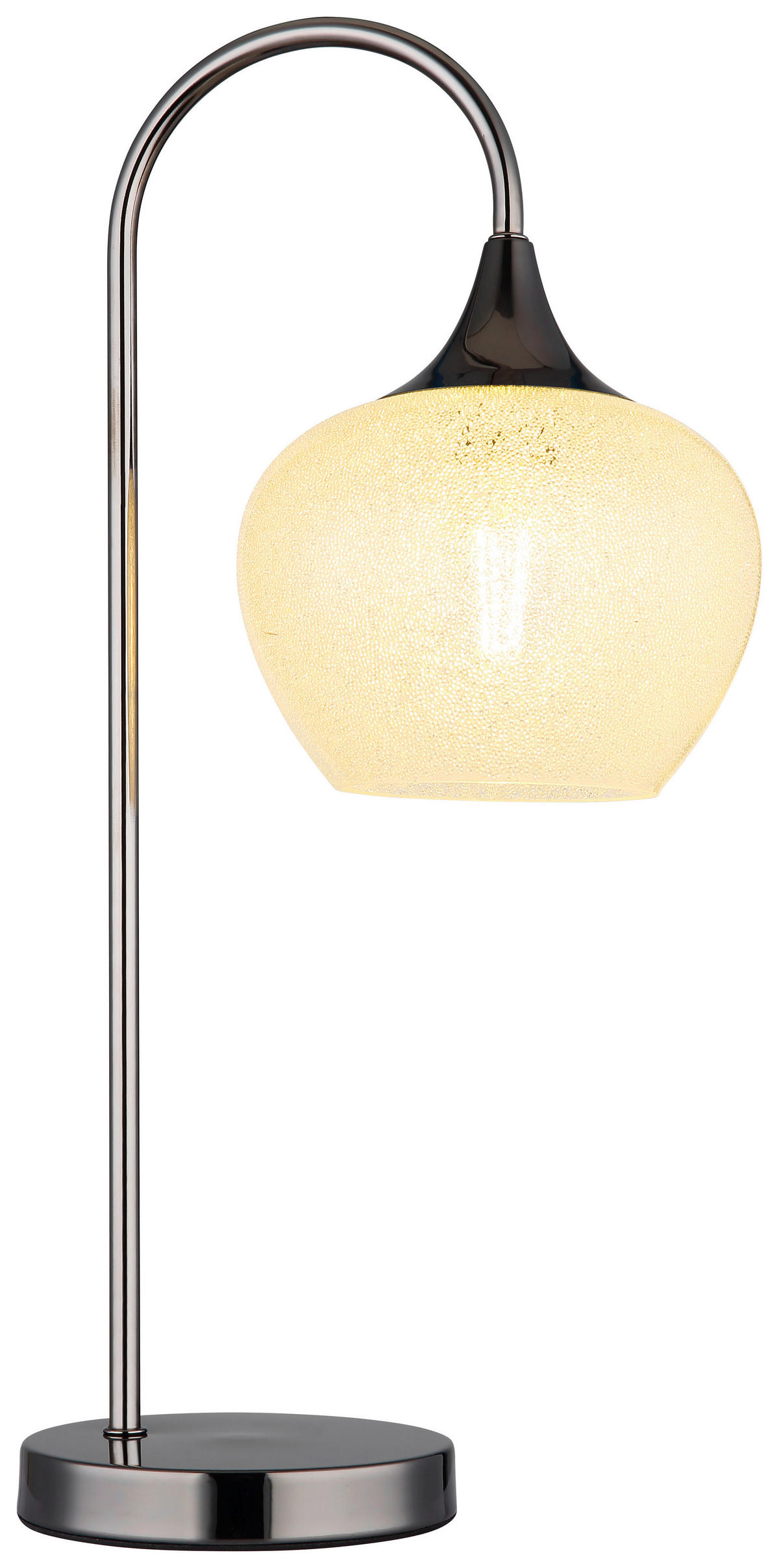 GLOBO Tischleuchte MAXY 15548TK klar Chrom schwarz Metall Acryl B/H/L: ca. 16x54x27,5 cm E27 1 Brennstellen MAXY - klar/schwarz (27,50/16,00/54,00cm) - GLOBO