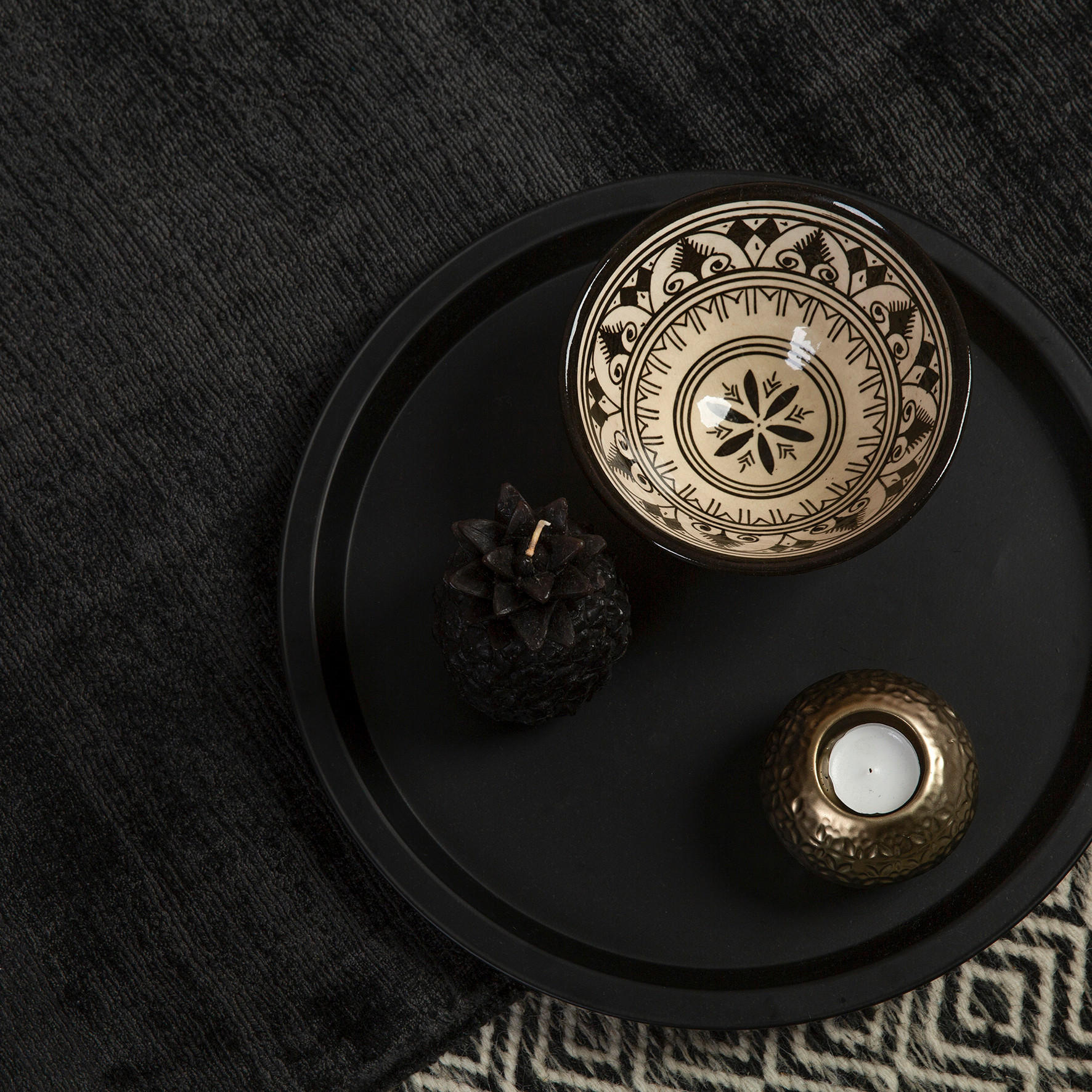 Thumbnail - Obsession Teppich My Indigenous anthrazit B/L: ca. 120x170 cm