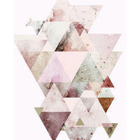 Komar Poster Triangles Red Abstrakt B/L: ca. 40x50 cm Triangles Red - (40,00/50,00cm) - Komar