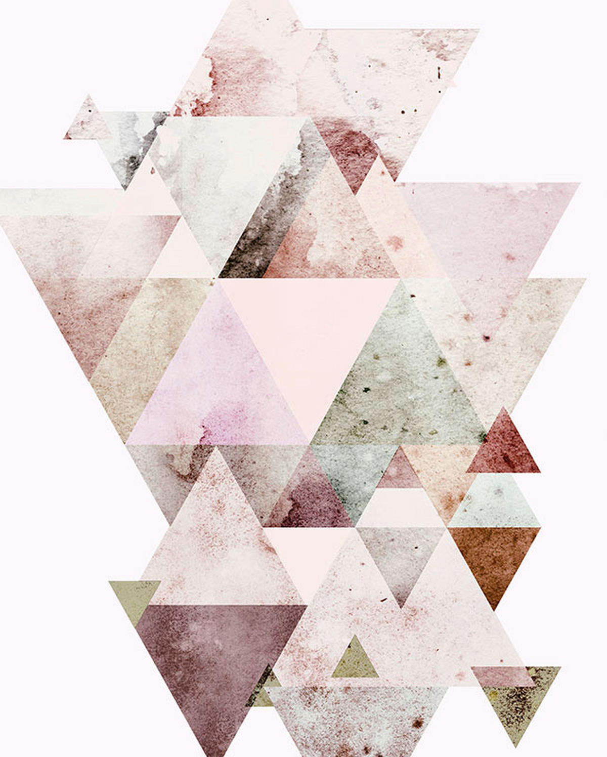 Komar Poster Triangles Red Abstrakt B/L: ca. 40x50 cm Triangles Red - (40,00/50,00cm) - Komar