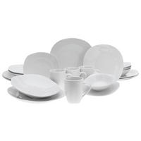 CreaTable Kombiservice Square weiß Porzellan 20 tlg. Square - weiß - CreaTable
