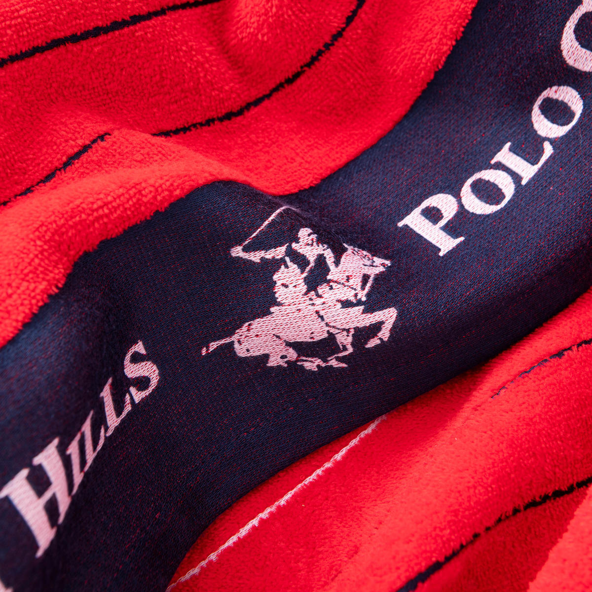 Strandtuch POLO CLUB rot Baumwolle B/L: ca. 90x160 cm POLO CLUB - blau/rot (90,00/160,00cm) - POLO CLUB