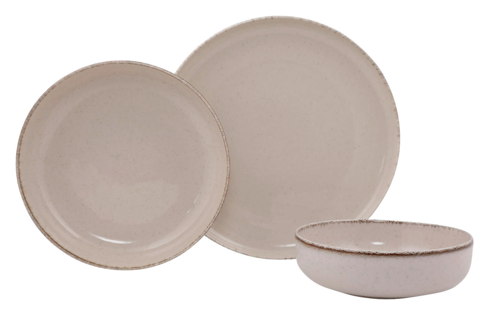 HermiaConcept Tafelservice Nairobi creme Porzellan 12 tlg. Nairobi - creme - HermiaConcept