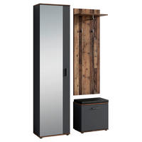 Garderobenset JAKOB Set 3-tlg. anthrazit JAKOB Set 3-tlg. - anthrazit - byLIVING