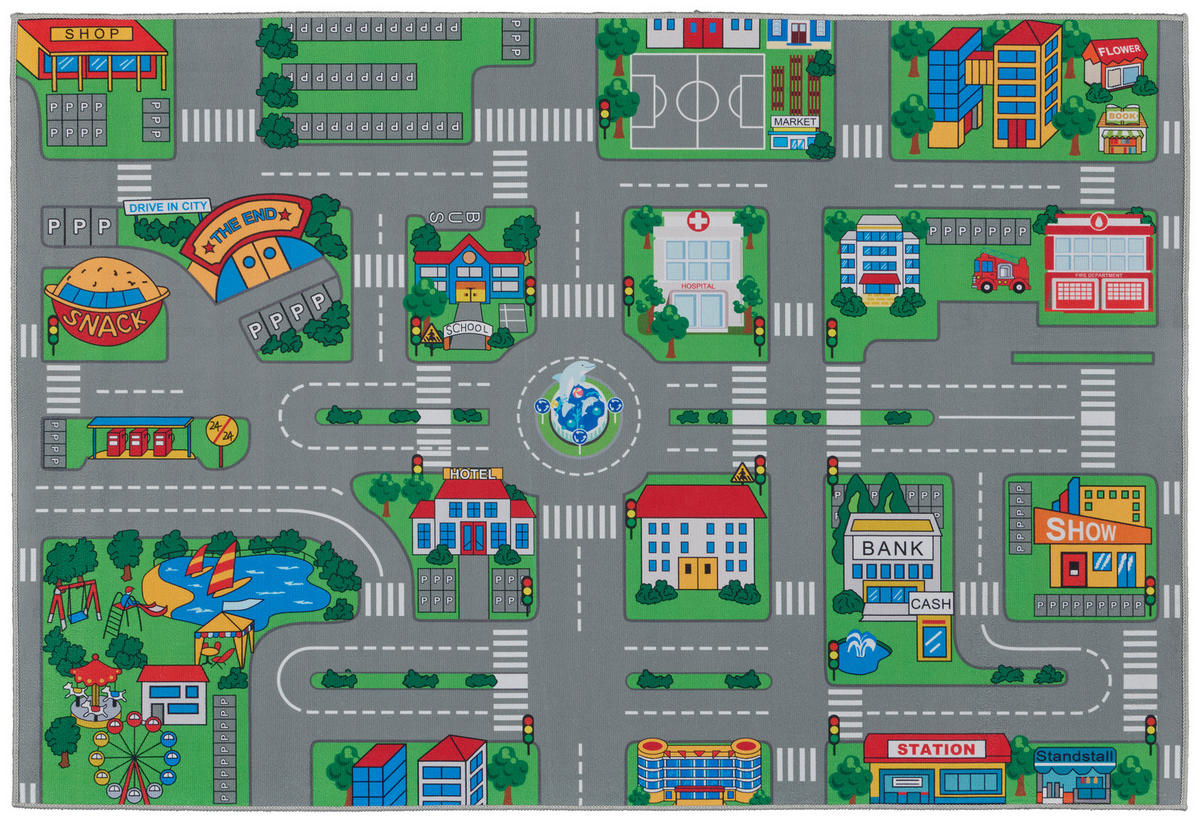 Kinderteppich City Multi B/L: ca. 133x190 cm City - Multi (133,00/190,00cm)