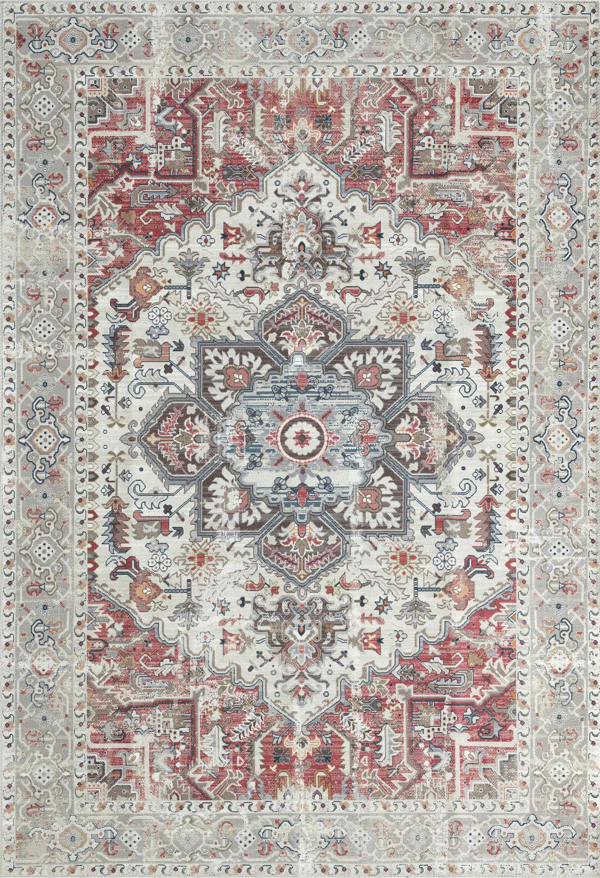 Teppich Edessa creme B/L: ca. 80x150 cm Edessa - creme/Multi (80,00/150,00cm)
