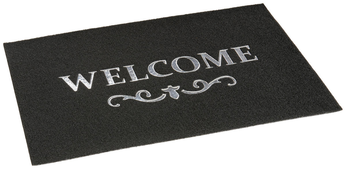 Andiamo Fußmatte Sparkle silber B/L: ca. 40x60 cm Sparkle - silber (40,00/60,00cm) - Andiamo