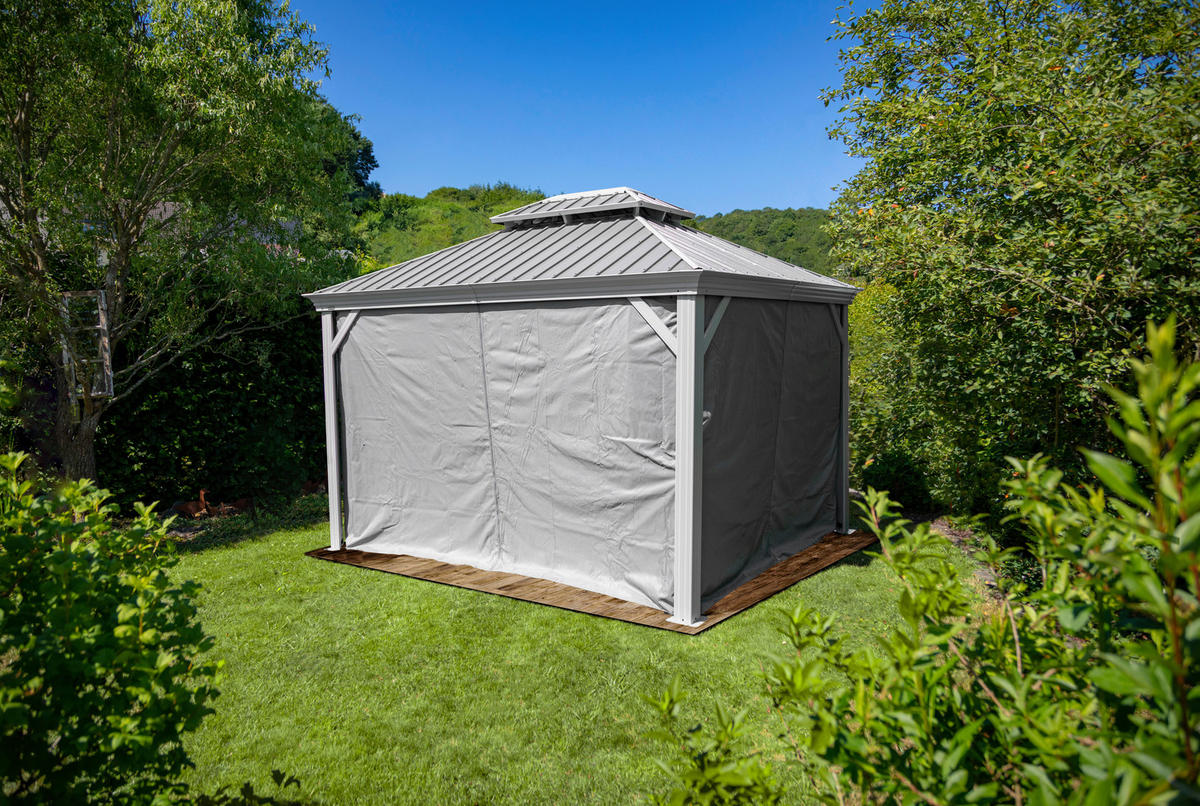 Sojag Pavillon-Vorhang-Set Messina taupe Polyester Messina - taupe - Sojag