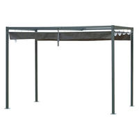 Outsunny Pergola grau Metall B/L: ca. 206x290 cm Pergola - grau (206,00/290,00cm) - Outsunny