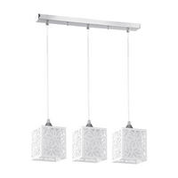 SPOT Light Pendelleuchte 8161328 weiß Chrom Metall Glas Kunststoff B/H/T: ca. 53x125x13 cm E27 3 Brennstellen Anika - weiß/Chrom (53,00/125,00/13,00cm) - SPOT Light