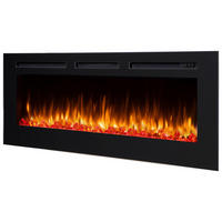 Balderia Einbaukamin Fiamma 60" schwarz Metall B/H/T: ca. 153x14,5x51,5 cm ca. 2000 W Elekt.-Kamin Fiamma 60" EF174D - schwarz (153,00/14,50/51,50cm) - Balderia