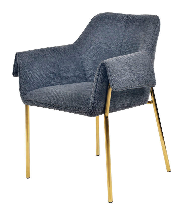Stuhl Kelsey 101 anthrazit Microfaser B/H/T: ca. 69x82,5x60 cm Kelsey 101 - gold/anthrazit (69,00/82,50/60,00cm) - 360 Living