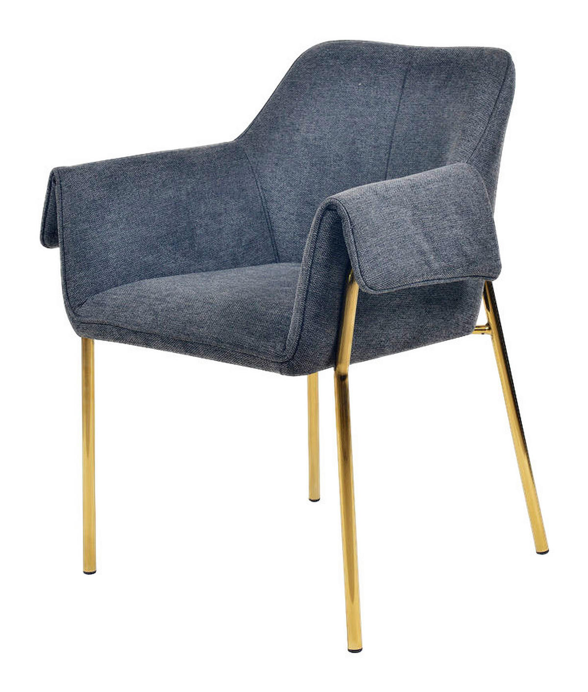 Stuhl Kelsey 101 anthrazit Microfaser B/H/T: ca. 69x82,5x60 cm Kelsey 101 - gold/anthrazit (69,00/82,50/60,00cm) - 360 Living
