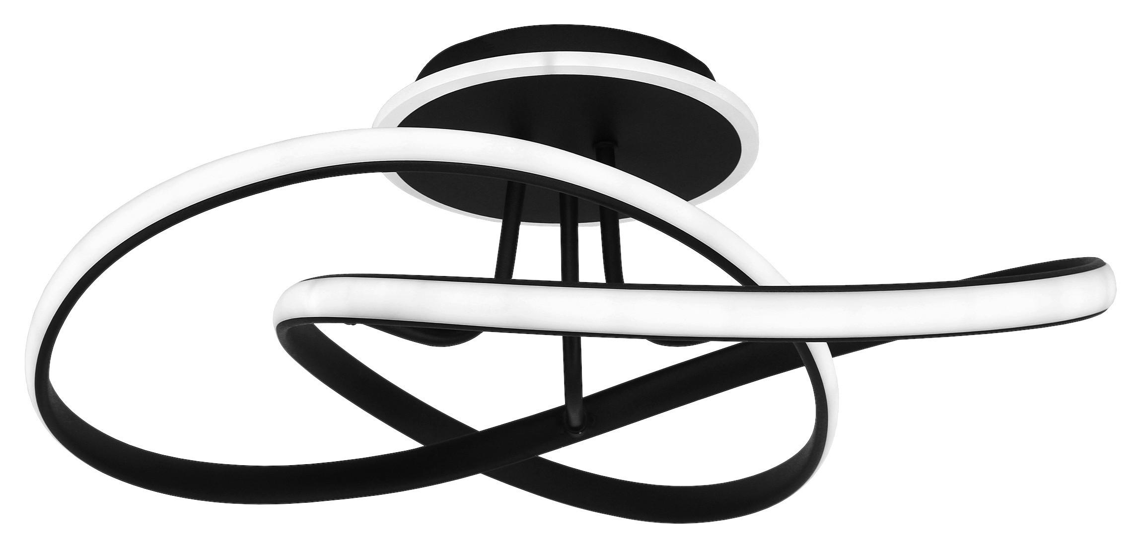 POCOline LED-Deckenleuchte Virage schwarz Metall Acryl B/H/L: ca. 54x16,5x54 cm LED-Deckenleuchte_Virage - schwarz (54,00/54,00/16,50cm) - POCOline