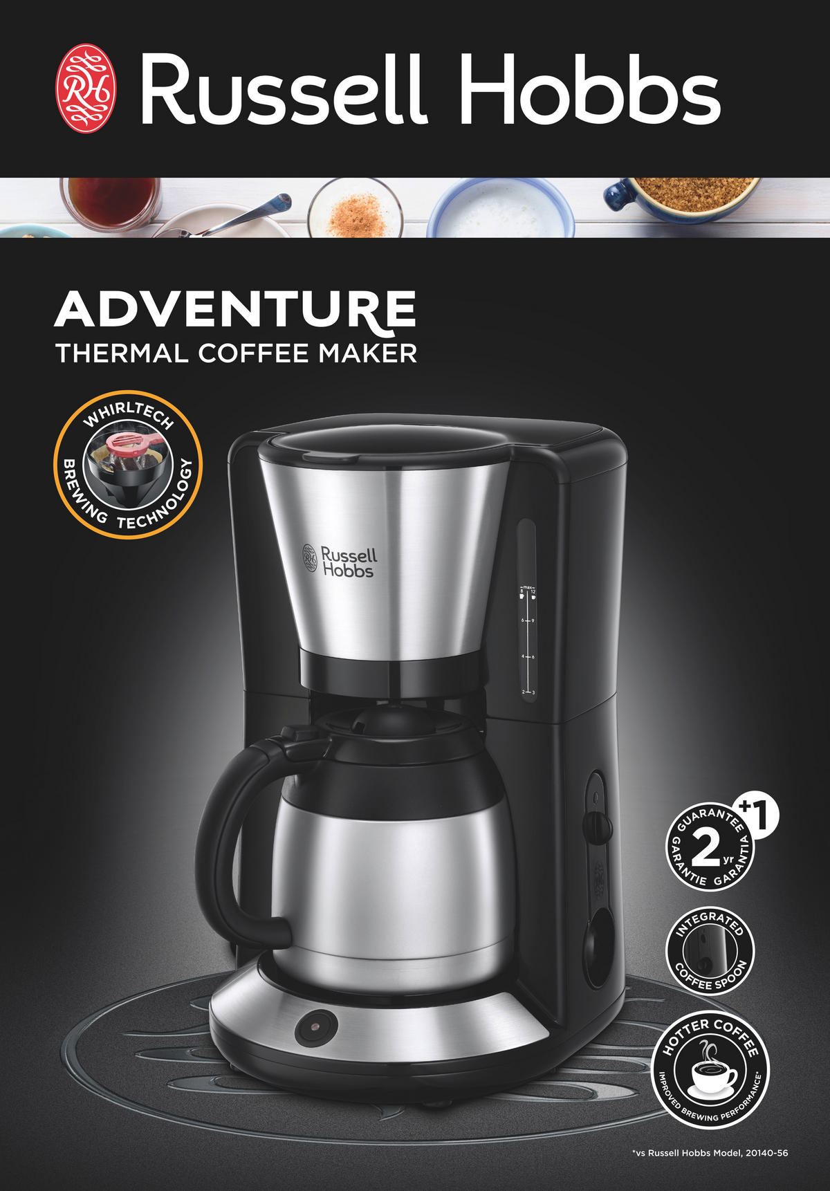 Russell Hobbs Kaffeeautomat 24020-56 schwarz silber Kunststoff B/H/T: ca. 21,2x35,3x23,7 cm Kaffeeautomat_Adventure_24020-56 - schwarz/silber (21,20/35,30/23,70cm) - Russell Hobbs