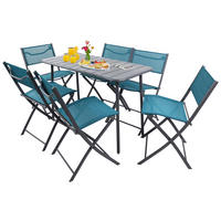 VCM Gartensitzgruppe Sumila türkis Textilene B/H/L: ca. 45x79x46 cm Sumila - türkis (46,00/45,00/79,00cm) - VCM