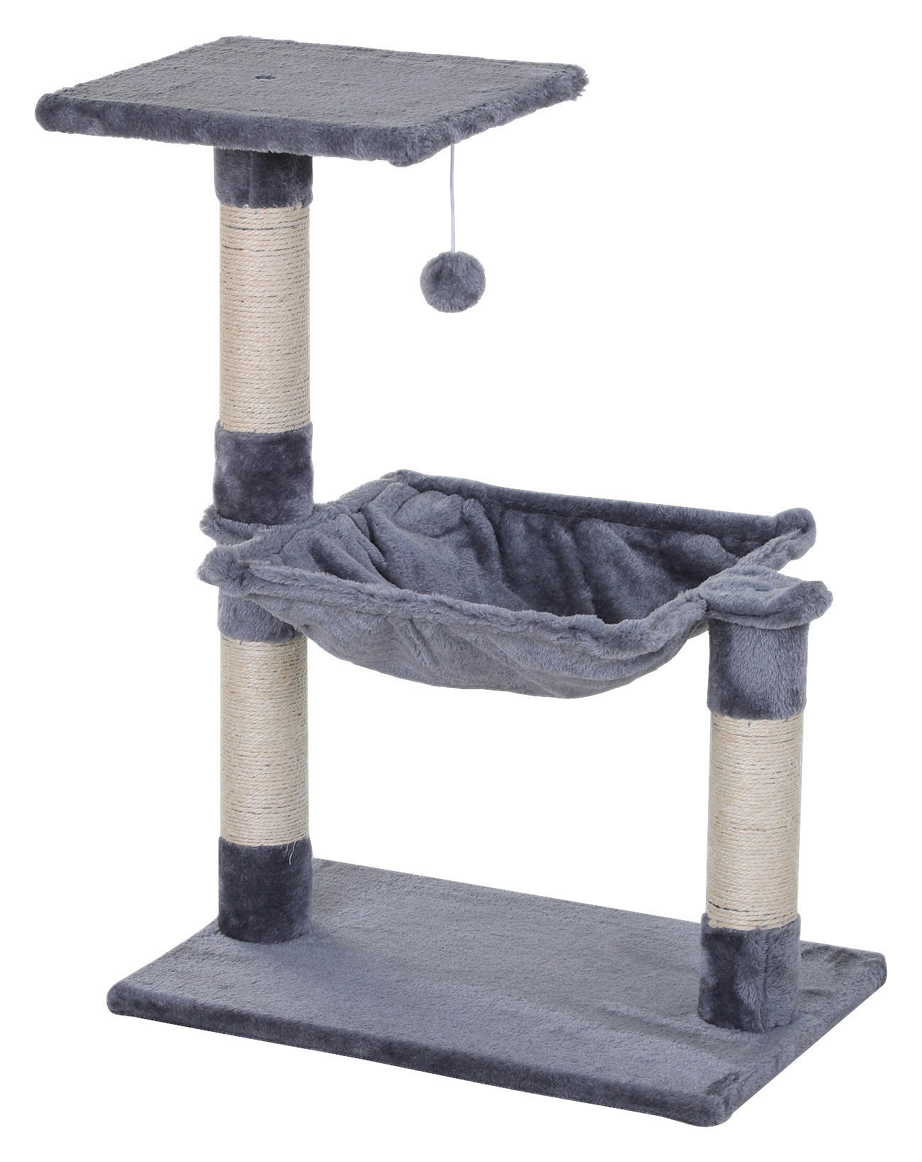 PawHut Katzenbaum grau Spanplatte B/H/L: ca. 36x70x50 cm Katzenbaum - grau (50,00/36,00/70,00cm) - PawHut