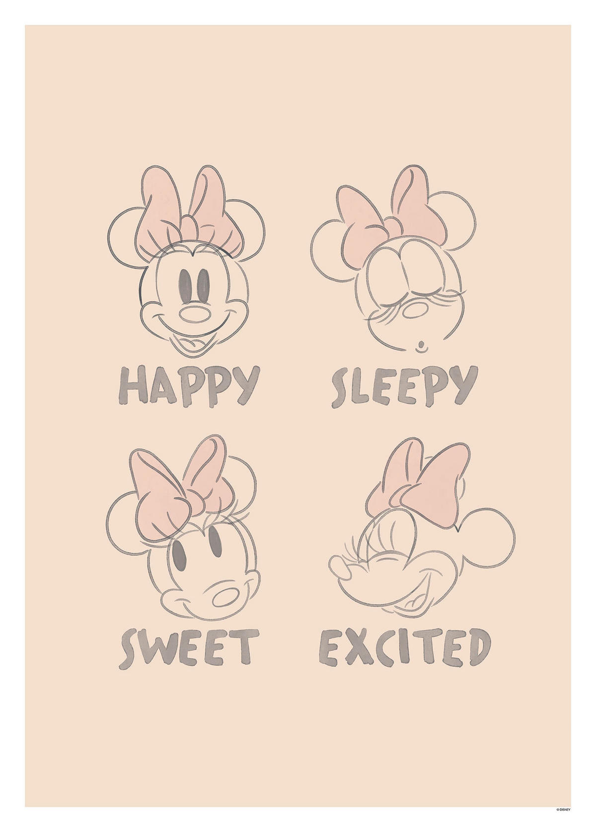Komar Poster Minnie Pink Emotions Minnie Pink Emotions - Komar