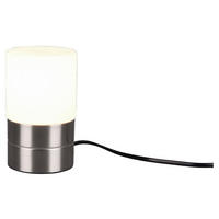 Reality Touch-Tischleuchte R50901007 nickel matt weiß Metall Glas H/D: ca. 15x9 cm E14 1 Brennstellen Tischleuchte_Panama - weiß/nickel matt (9,00/15,00cm) - Reality