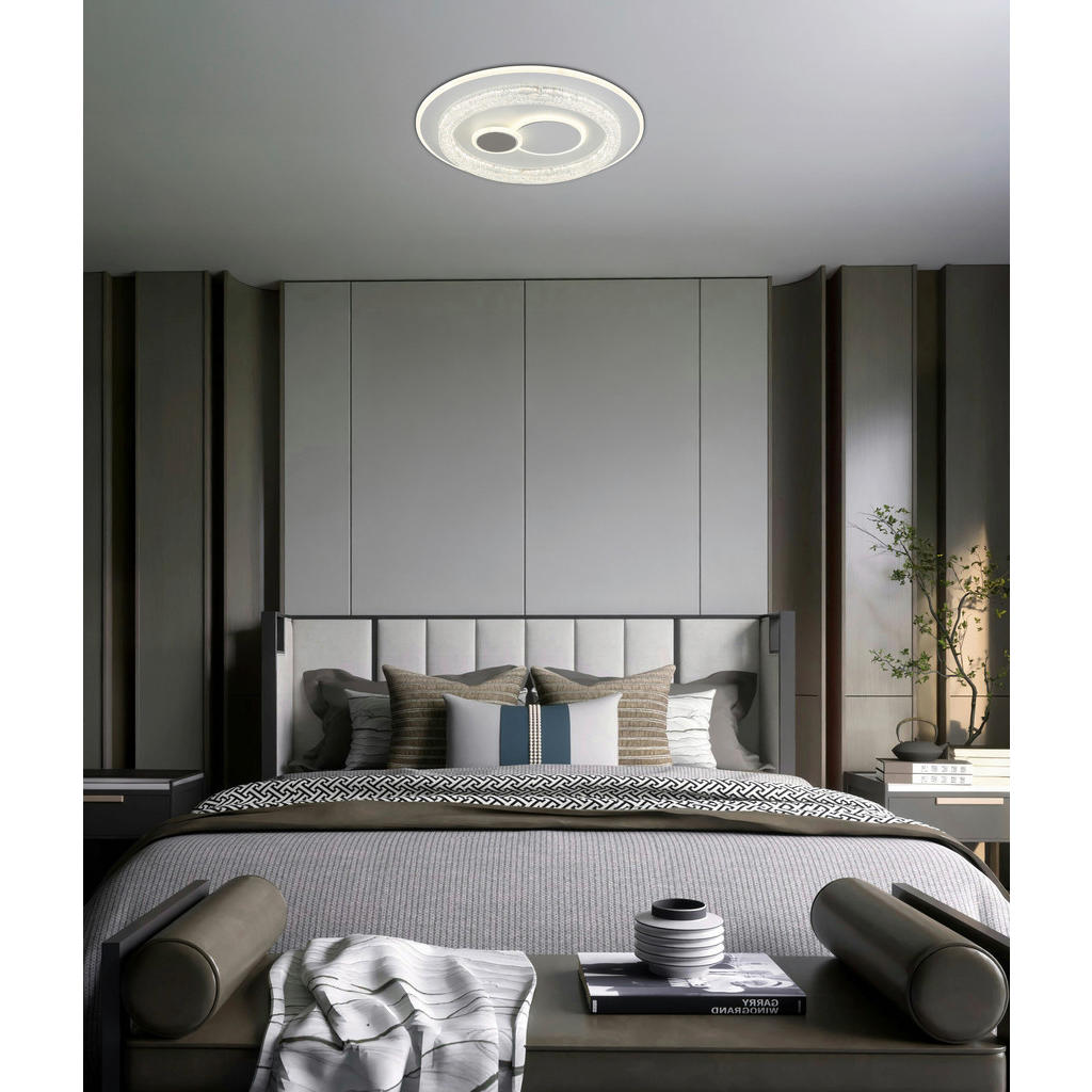 Thumbnail - GLOBO LED-Deckenleuchte Opal weiß klar Acryl Metall H/D: ca. 6x49,5 cm 1 Brennstellen